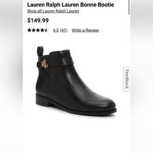 Ralph Lauren Black Ankle Boots - Size 8